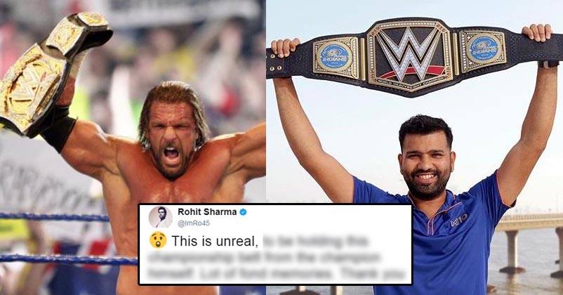 Rohit Sharma Thanks Triple H For The Gift! Flaunts It Proudly & Twitter Has Gone Crazy!