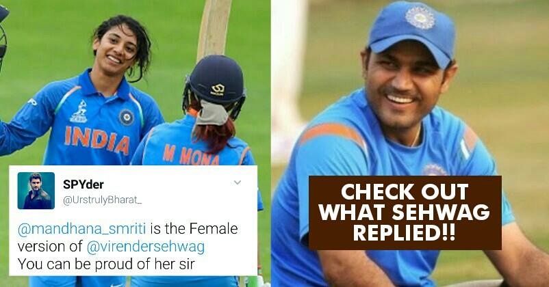 Someone Said Smriti Is Sehwag’s Female Version! Sehwag Gave A Million Dollar Reaction!