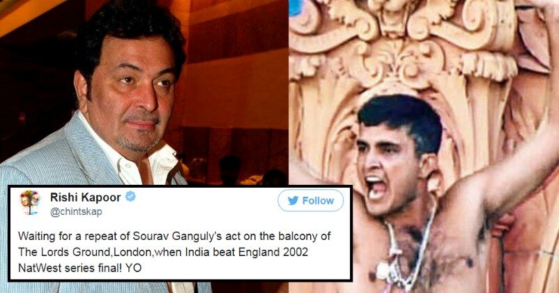 Rishi Kapoor Wished Sourav Ganguly's Shirt Act Was Repeated Today! Got Thrashed By Twitter! RVCJ Media