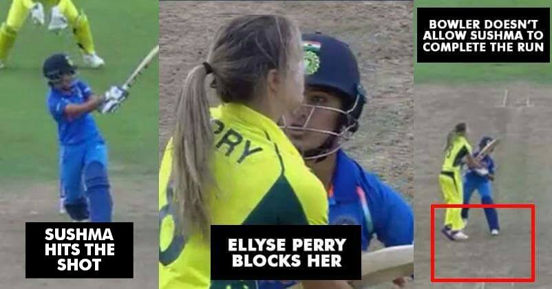 A Video Never Seen Before! Ellyse Perry Obstructs Sushma Verma From Taking A Run!