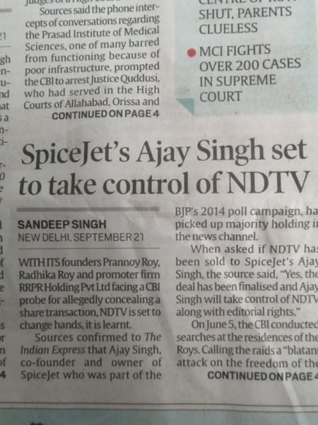 Twitter Is Trolling NDTV For Being Sold Out To BJP Supporter Ajay Singh But Here’s Truth RVCJ Media