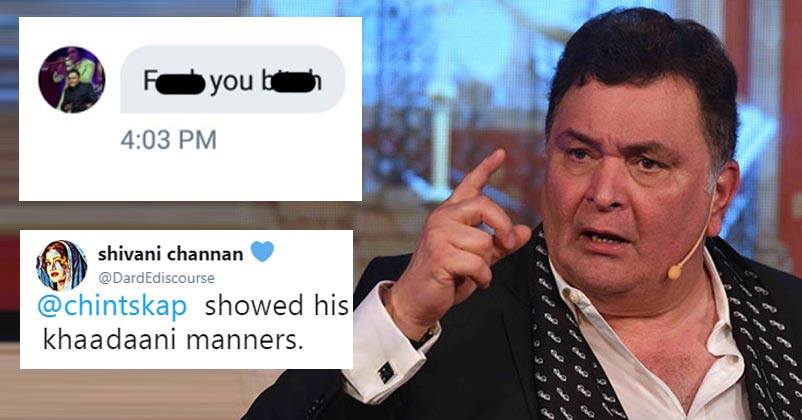 Rishi Kapoor Once Again Abused A Woman Badly On DM! Angry Users Are Reporting Him On Twitter RVCJ Media