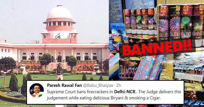 Supreme Court Bans Firecrackers in Delhi, This Is How Twitterati Reacted To The Decision RVCJ Media