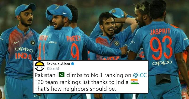 India Defeated NZ & Pak Got No. 1 Position In T20. Pak Fans Trolled Team India On Twitter RVCJ Media