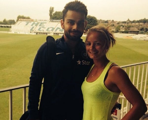 Danielle Wyatt with Virat Kohli