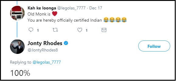 Fan Asked Jonty Rhodes Whether He Learnt Hindi & Guess What, He Replied In Hindi Only RVCJ Media