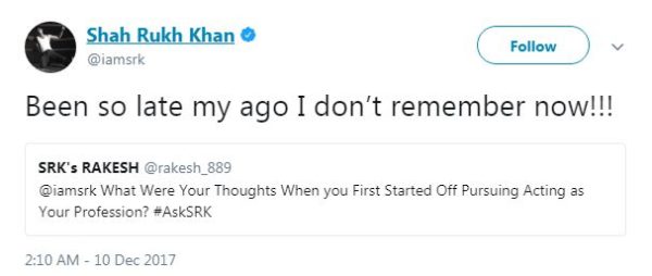 SRK Hosted AskSRK Session On Twitter. Won Our Hearts With Best Replies - RVCJ Media