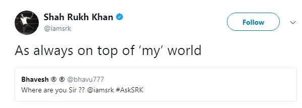 SRK Hosted AskSRK Session On Twitter. Won Our Hearts With Best Replies - RVCJ Media