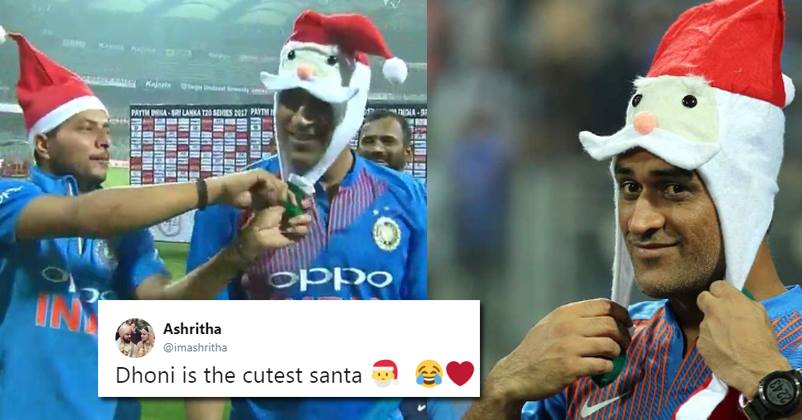 Dhoni Turned Santa After India Won Series Against Sri Lanka. Twitter Calls Him Cutest Santa Ever RVCJ Media