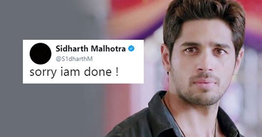 Sidharth To Quit Twitter? He Wrote “Sorry I’m Done”. Is Alia Reason Or Is It For Film Promotion? RVCJ Media