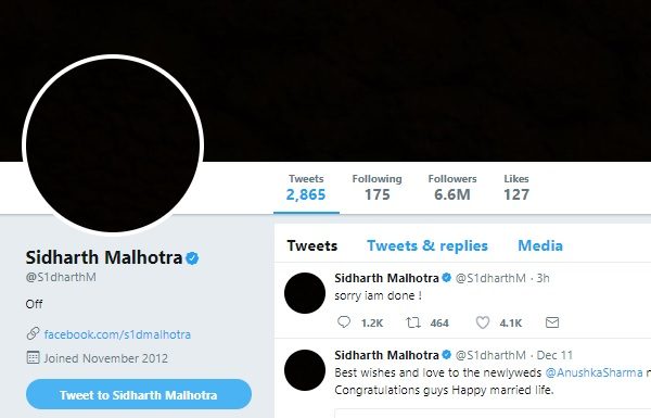 Sidharth To Quit Twitter? He Wrote “Sorry I’m Done”. Is Alia Reason Or Is It For Film Promotion? 4 Sidharth To Quit Twitter? He Wrote “Sorry I’m Done”. Is Alia Reason Or Is It For Film Promotion? - RVCJ Media
