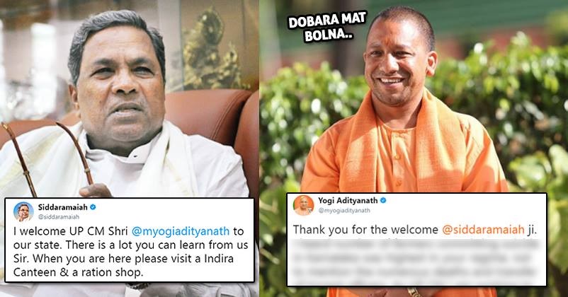 Karnataka CM Siddaramaiah Trolled CM Yogi In Welcome Tweet, Got A Mouth Shutting Reply RVCJ Media