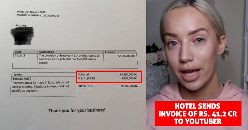 A Youtuber Asked Hotel For Free Stay In Return Of Promotion. Owner Sent Her Rs 40 Crore Bill RVCJ Media