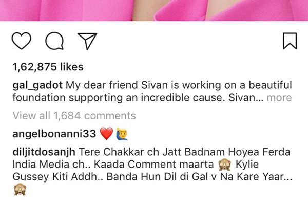 Diljit Commented On Gal Gadot’s Pic &Amp; Said Kylie Is Angry With Him For Calling Gal A Punjaban 5 Diljit Commented On Gal Gadot’s Pic & Said Kylie Is Angry With Him For Calling Gal A Punjaban - RVCJ Media
