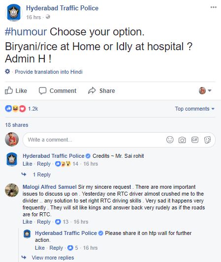 Meet The Man Who Is Making Everyone Laugh On Hyderabad Traffic Police Page. The Admin H RVCJ Media