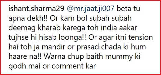 Hater Interrupted Love Talks Of Ishant & His Wife & Trolled Ishant, Got A Perfect Reply From Him RVCJ Media