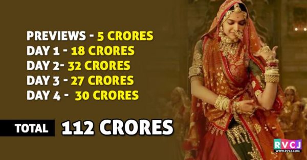 Padmaavat's 4th Day Collections Are Out. It Has Had A Power-Packed First Weekend RVCJ Media