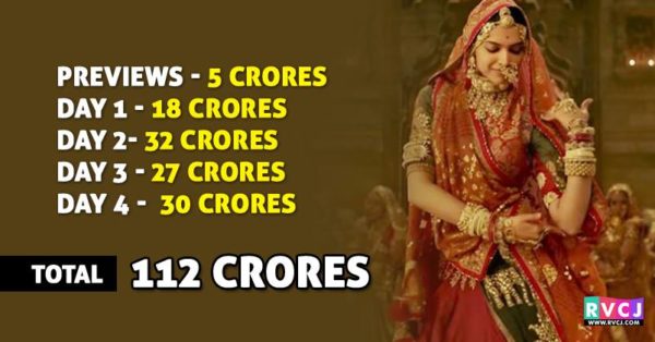Padmaavat's 4th Day Collections Are Out. It Has Had A Power-Packed First Weekend - RVCJ Media
