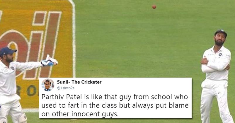 Parthiv Patel Missed A Catch & Blamed Pujara. Twitter Trolled Him In The Most Epic Way RVCJ Media