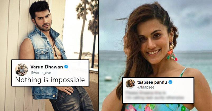 Varun Shared 6 Pack Abs Pic On Twitter. Instead Of Appreciating, Taapsee Trolled Him RVCJ Media