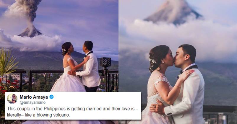 Couple Was Getting Clicked On Wedding & Then Volcano Erupted In Background. Pics Are Magical RVCJ Media