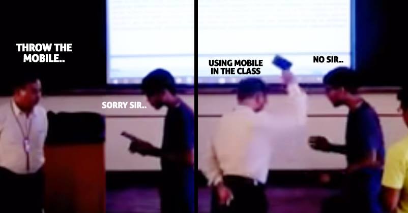 Angry Teacher Throws & Breaks Student’s Mobile Phone In Engineering College Of Bengaluru. See Video RVCJ Media