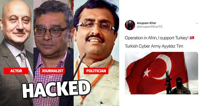 Anupam Kher, Ram Madhav & Swapan Dasgupta's Twitter Accounts Get Hacked By Pro-Pakistani Hackers RVCJ Media