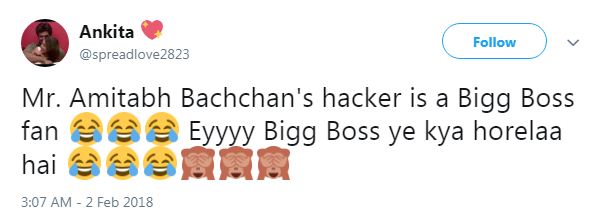 Big B Followed Many BB 11 Contestants & Got Trolled. Gave The Best Reply To Trollers - RVCJ Media
