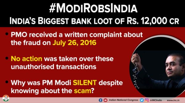 Congress Alleges Pm Modi Robbed India &Amp; He Knew About Nirav Modi Scam. Check Out Tweets 4 Congress Alleges PM Modi Robbed India & He Knew About Nirav Modi Scam. Check Out Tweets - RVCJ Media