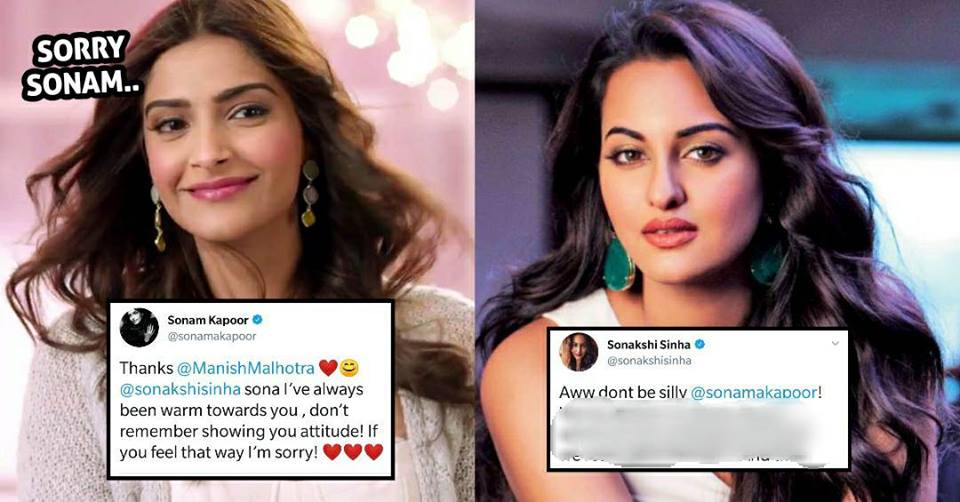 Sonam Kapoor Said Sorry To Sonakshi For Throwing Attitude. This Is How Sonakshi Replied RVCJ Media