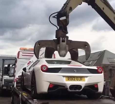 Millionaire'S 3 Cr Worth Ferrari Supercar Was Crushed By Police In 60 Secs. Video Is Heart Breaking 3 Millionaire's 3 Cr Worth Ferrari Supercar Was Crushed By Police In 60 Secs. Video Is Heart Breaking - RVCJ Media