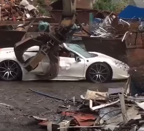 Millionaire'S 3 Cr Worth Ferrari Supercar Was Crushed By Police In 60 Secs. Video Is Heart Breaking 4 Millionaire's 3 Cr Worth Ferrari Supercar Was Crushed By Police In 60 Secs. Video Is Heart Breaking - RVCJ Media