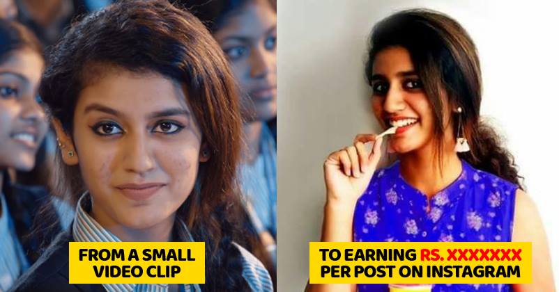You’ll Leave Job & Practice Perfect Wink After Knowing How Much Priya Prakash Earns From Instagram RVCJ Media
