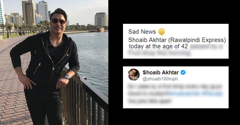 Man Tried To Troll Shoaib Akhtar By Spreading His Death Rumour. Shoaib Gave It Back To Him In Style RVCJ Media