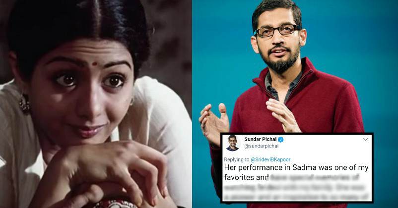 Sundar Pichai Writes Emotional Tweet For Sridevi. Even You’ll Agree With What He Tweeted RVCJ Media