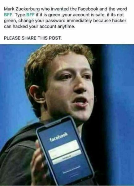 Typing BFF On Facebook Will Not Secure Your Account. This Is The Real Truth Behind The Hoax - RVCJ Media
