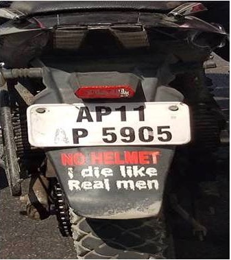 Brave Biker Wrote, “No Helmet I Die Like Real Men”. Traffic Police Trolled Him In The Best Way - RVCJ Media