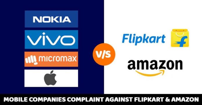 big mobile companies file complaint against amazon and flipkart