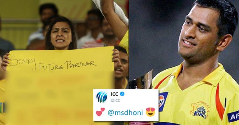 Fan Girl Proposed MS Dhoni During CSK Vs RR. Even ICC Tweeted RVCJ Media