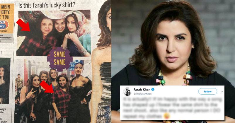 A Popular Daily Noticed That Farah Khan Repeated A Shirt. Farah Trolled It In Her Own Style RVCJ Media