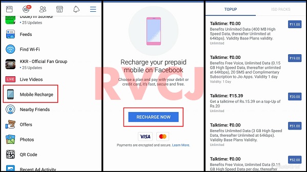 You Can Now Recharge Your Mobiles Through Facebook. Here's How It Works - RVCJ Media