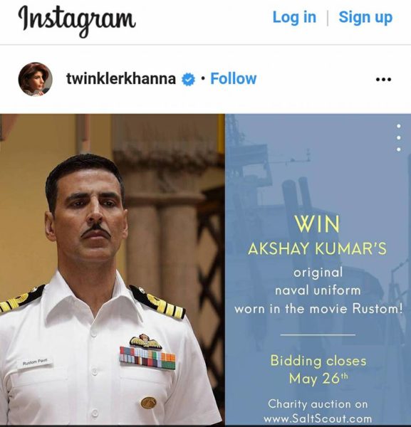 Akshay & Twinkle Badly Trolled For Putting Rustom Naval Uniform On Auction. Here's How She Replied - RVCJ Media