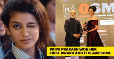 Viral Personality Of The Year Priya Prakash Gets Her 1st Award. Big Moment For Fans RVCJ Media