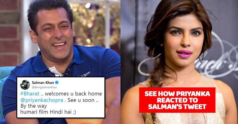 Salman Pulled Priyanka’s Leg For Working In Hollywood & Comeback To Bollywood. She Had Witty Reply RVCJ Media