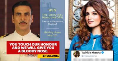 Akshay & Twinkle Badly Trolled For Putting Rustom Naval Uniform On Auction. Here's How She Replied RVCJ Media