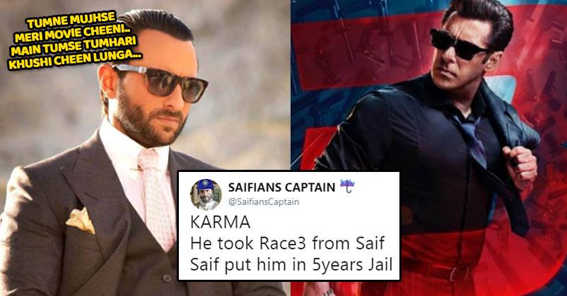 Saif's Fan Said Karma Hit Salman And He Got Jail For Doing Race 3. Everyone Made Fun Of Him RVCJ Media
