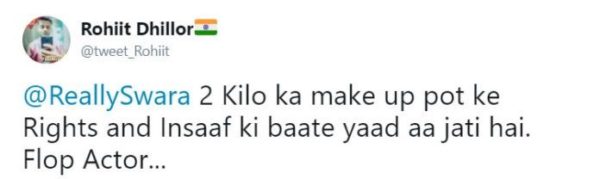 Troller Called Swara Bhaskar "Flop Actor". Her Reply Made Him Delete His Tweet RVCJ Media