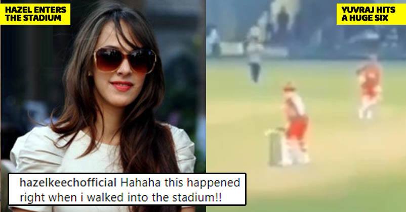 The Moment Hazel Entered The Stadium, Yuvi Hit A Huge 6 In IPL Practice Match. Watch Video RVCJ Media