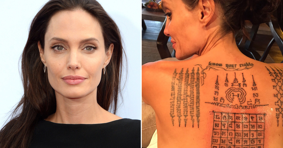Анджелина Джоли тату на арабском