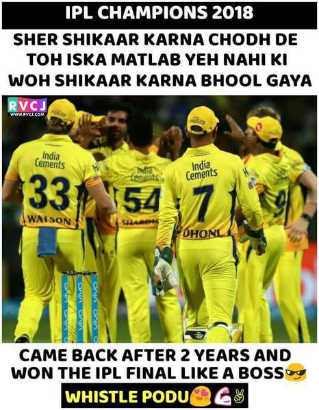 16 Best Memes On CSK v/s SRH Final. They Will Make All CSK Fans Proud RVCJ Media